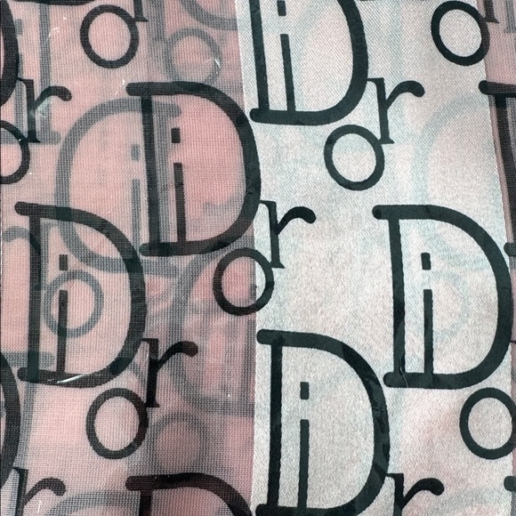 (faux) Dior Pink and Black Monogram Scarf - Picture 4 of 4